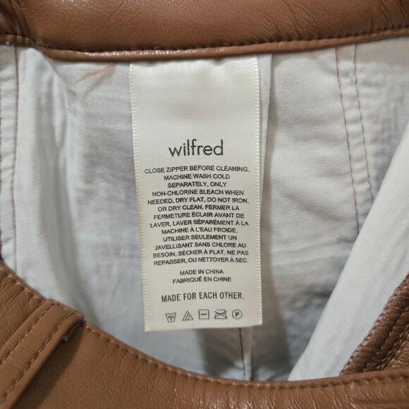 Aritzia Wilfred Nocturne 5" Brown High Waisted Faux Leather Shorts Size 0‎ - Picture 6 of 7